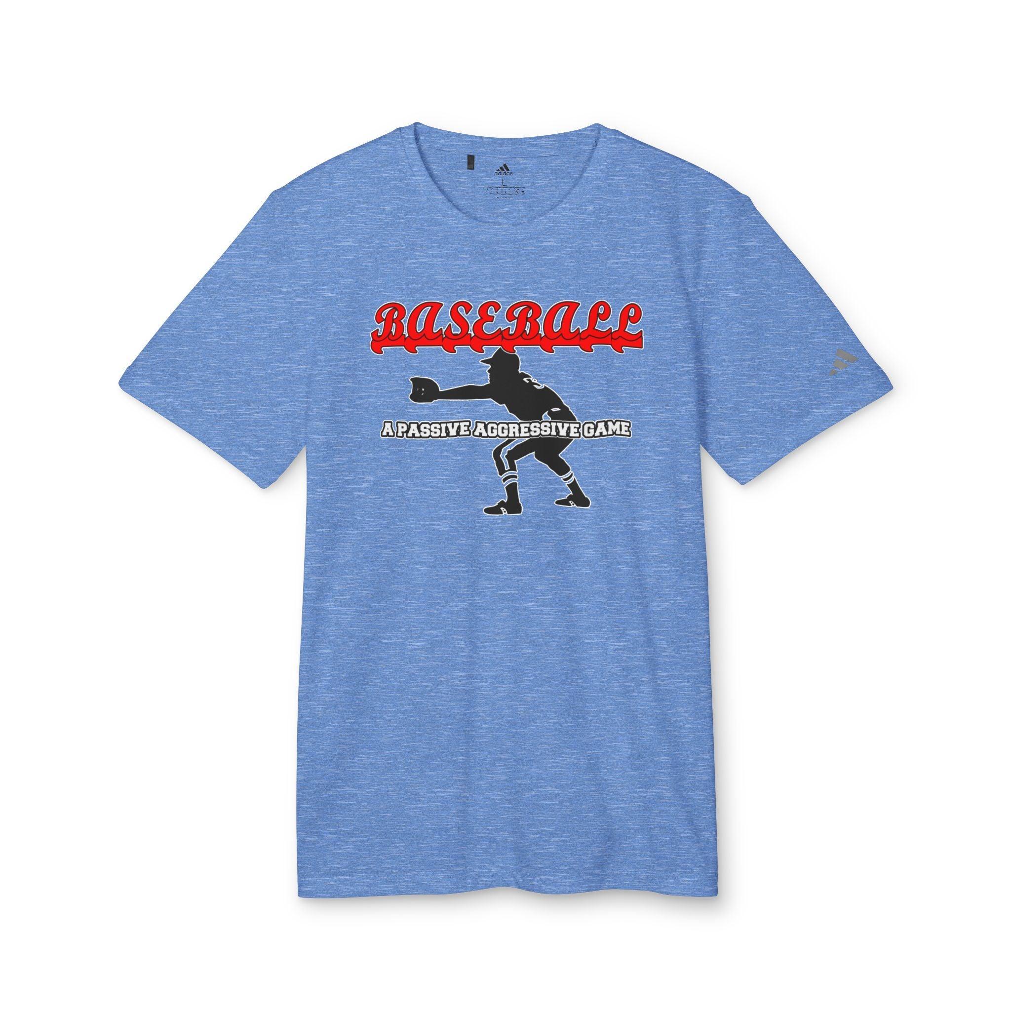 Baseball A passive aggressive game - adidas® Unisex Sport T-shirt - Witty Twisters Fashions