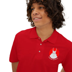 Unhappy Krampus - Men's Piqué Polo Shirt - Witty Twisters Fashions