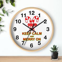 Keep Calm and Merry On - Wall Clock - Witty Twisters Fashions
