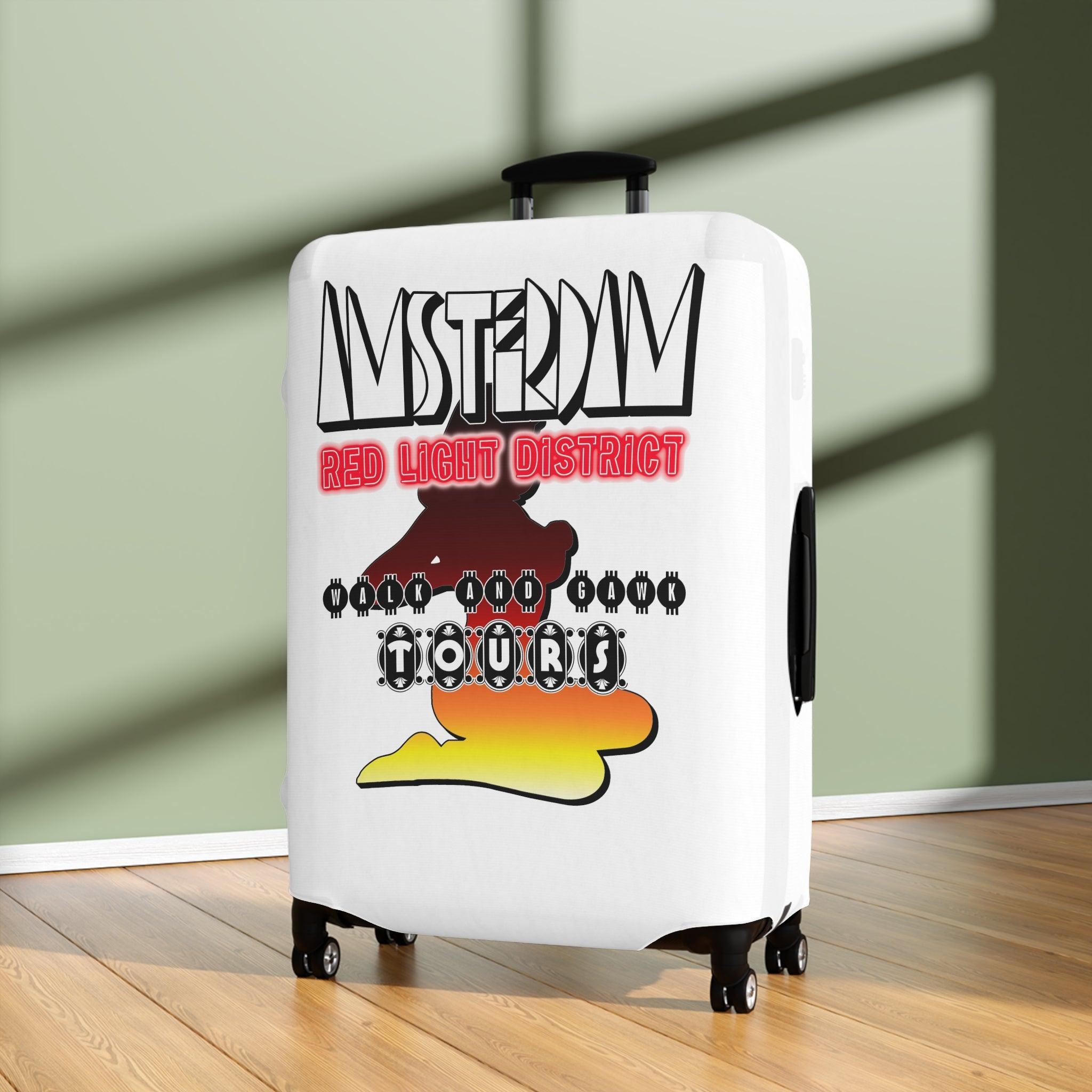 Amsterdam Red Light District Walk And Gawk Tours - Luggage Cover - Witty Twisters Fashions