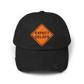 Expect Delays - Cotton Twill Distressed Baseball Cap - Witty Twisters Fashions