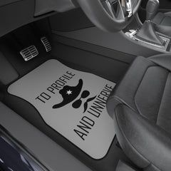 To Profile And Unnerve and Back Seat Driver - Car Floor Mats Set of 4 - Witty Twisters Fashions