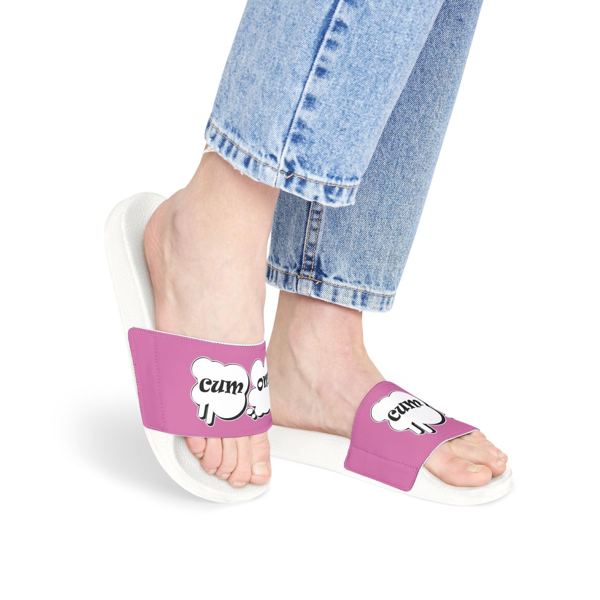 Cum On! - Women's Removable-Strap Sandals - Witty Twisters Fashions