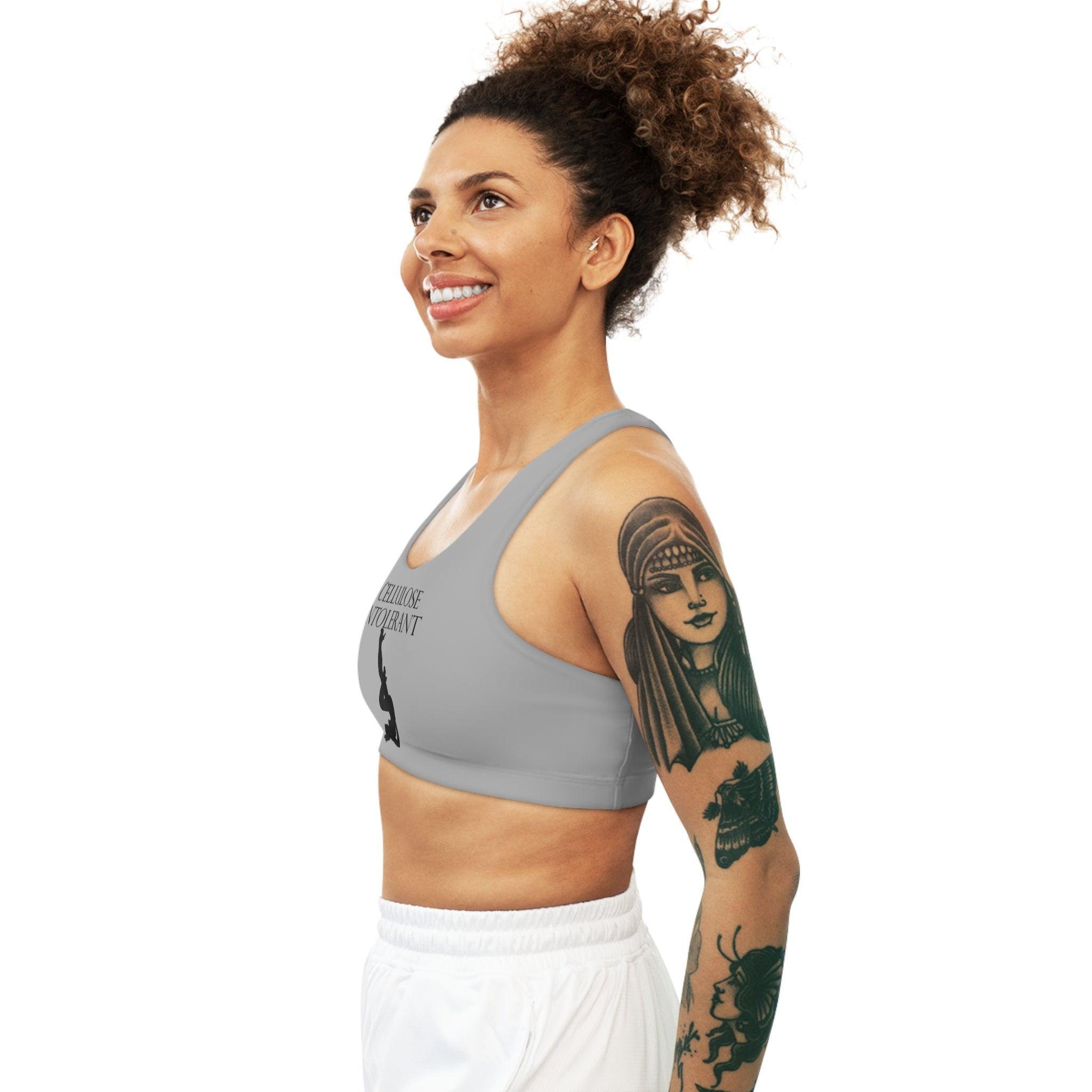 Cellulose Intolerant - Seamless Sports Bra - Witty Twisters Fashions
