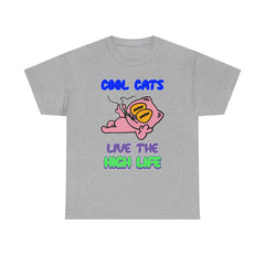Cool cats live the high life - T-Shirt - Witty Twisters Fashions