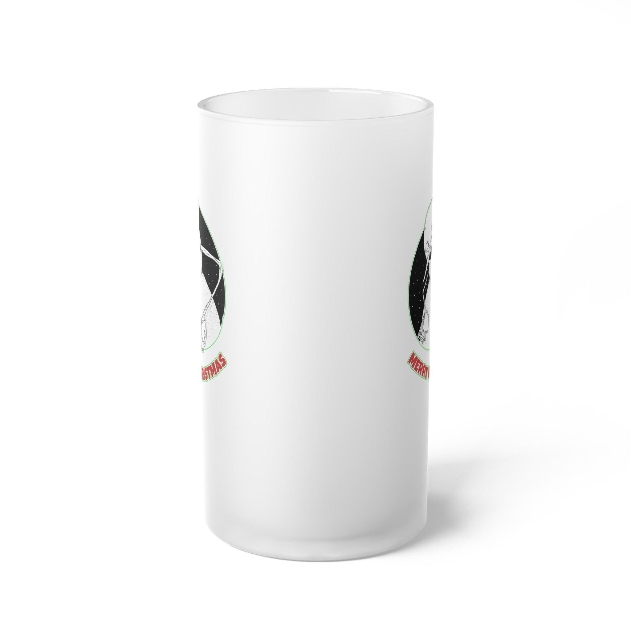 Merry MF Christmas - Frosted Glass Beer Mug - Witty Twisters Fashions