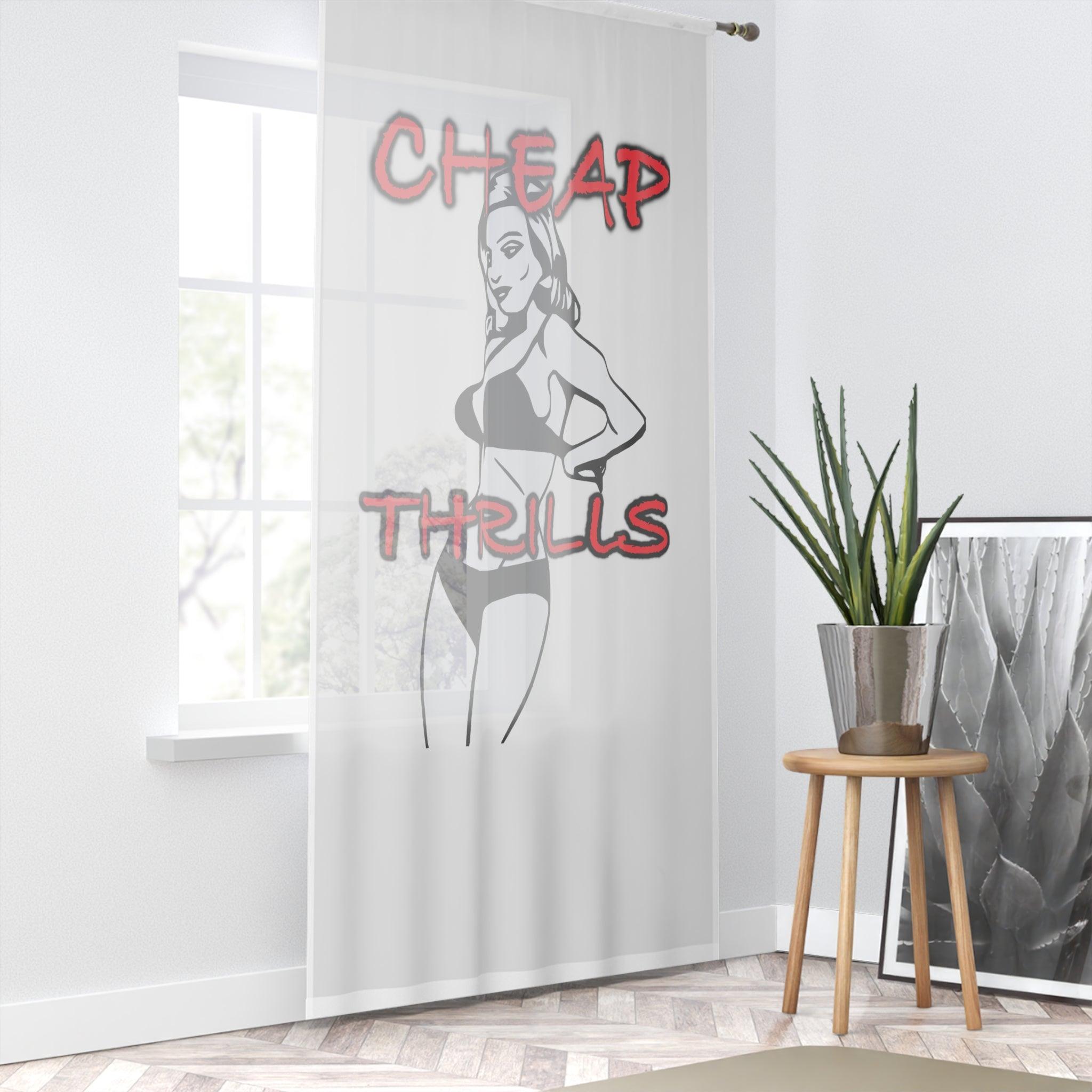 Cheap Thrills - Window Curtains - Witty Twisters Fashions