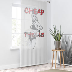 Cheap Thrills - Window Curtains - Witty Twisters Fashions