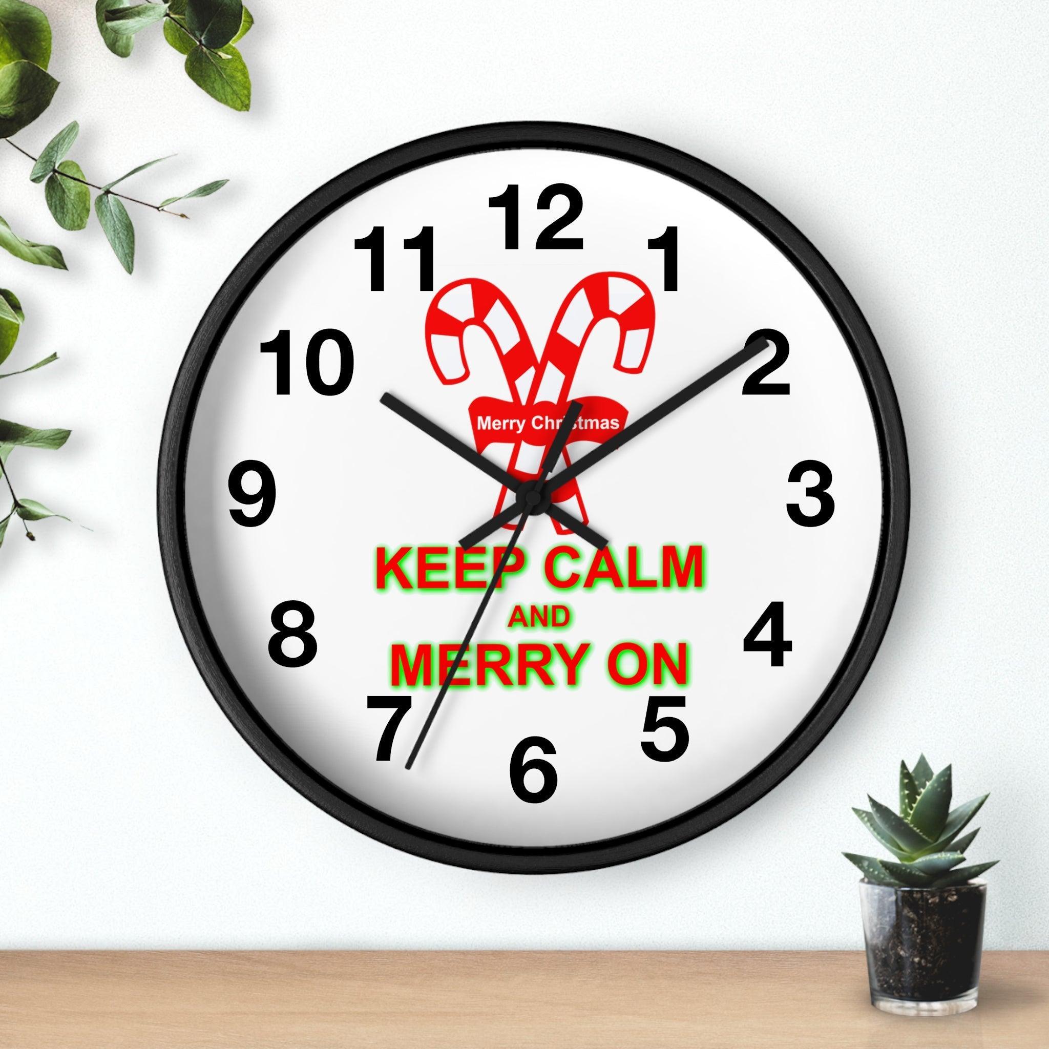 Keep Calm and Merry On - Wall Clock - Witty Twisters Fashions
