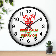 Keep Calm and Merry On - Wall Clock - Witty Twisters Fashions