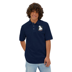 Merry MF Christmas - Men's Piqué Polo Shirt - Witty Twisters Fashions