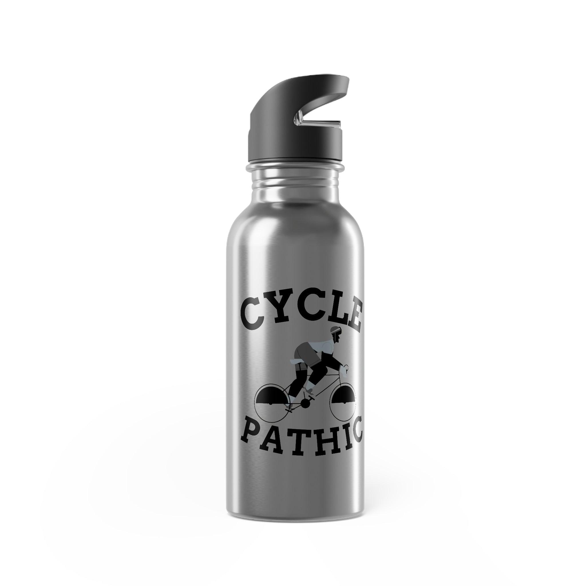 Cycle Pathic - Stainless Steel Water Bottle With Straw, 20oz - Witty Twisters Fashions