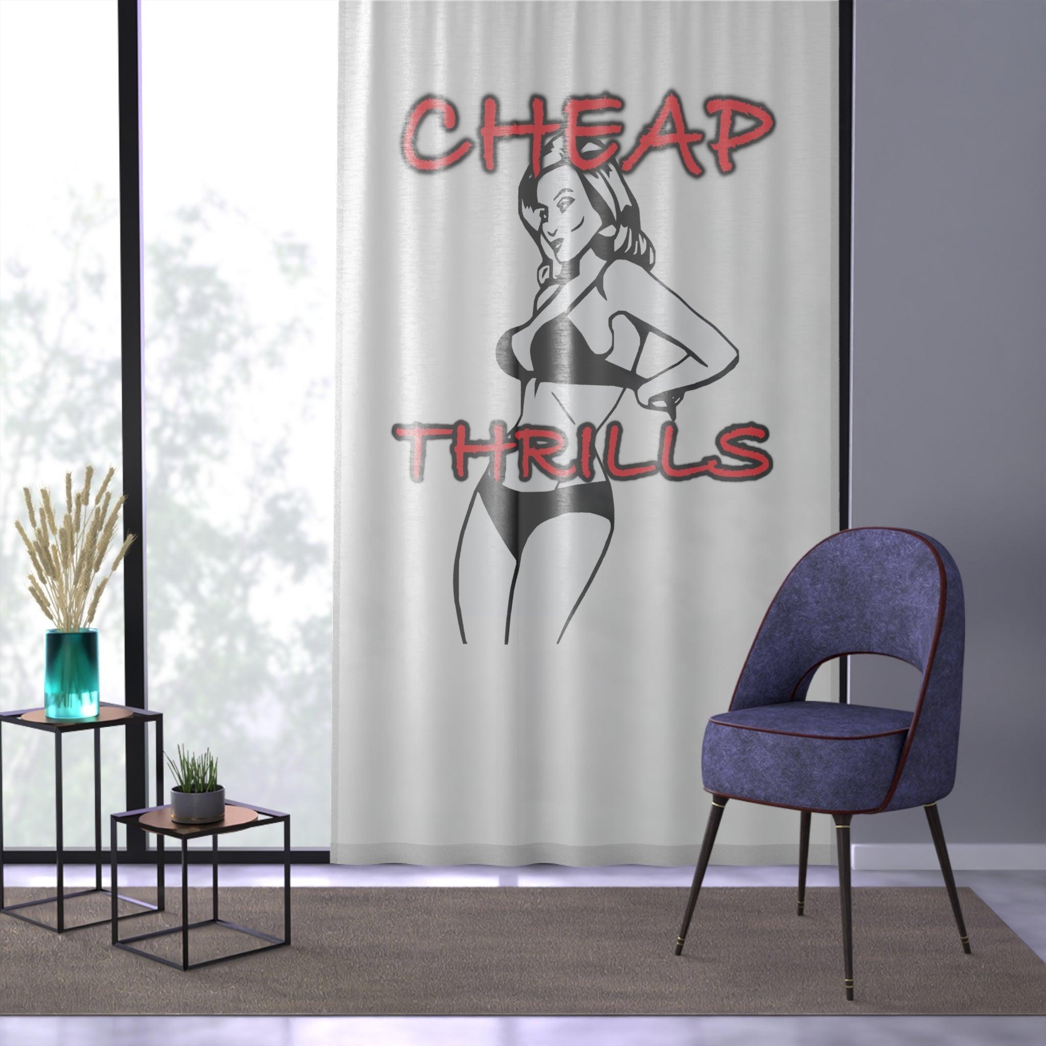 Cheap Thrills - Window Curtains - Witty Twisters Fashions