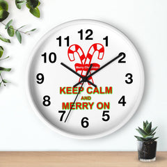 Keep Calm and Merry On - Wall Clock - Witty Twisters Fashions