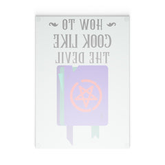 How to cook like the devil - Glass Cutting Board - Witty Twisters Fashions