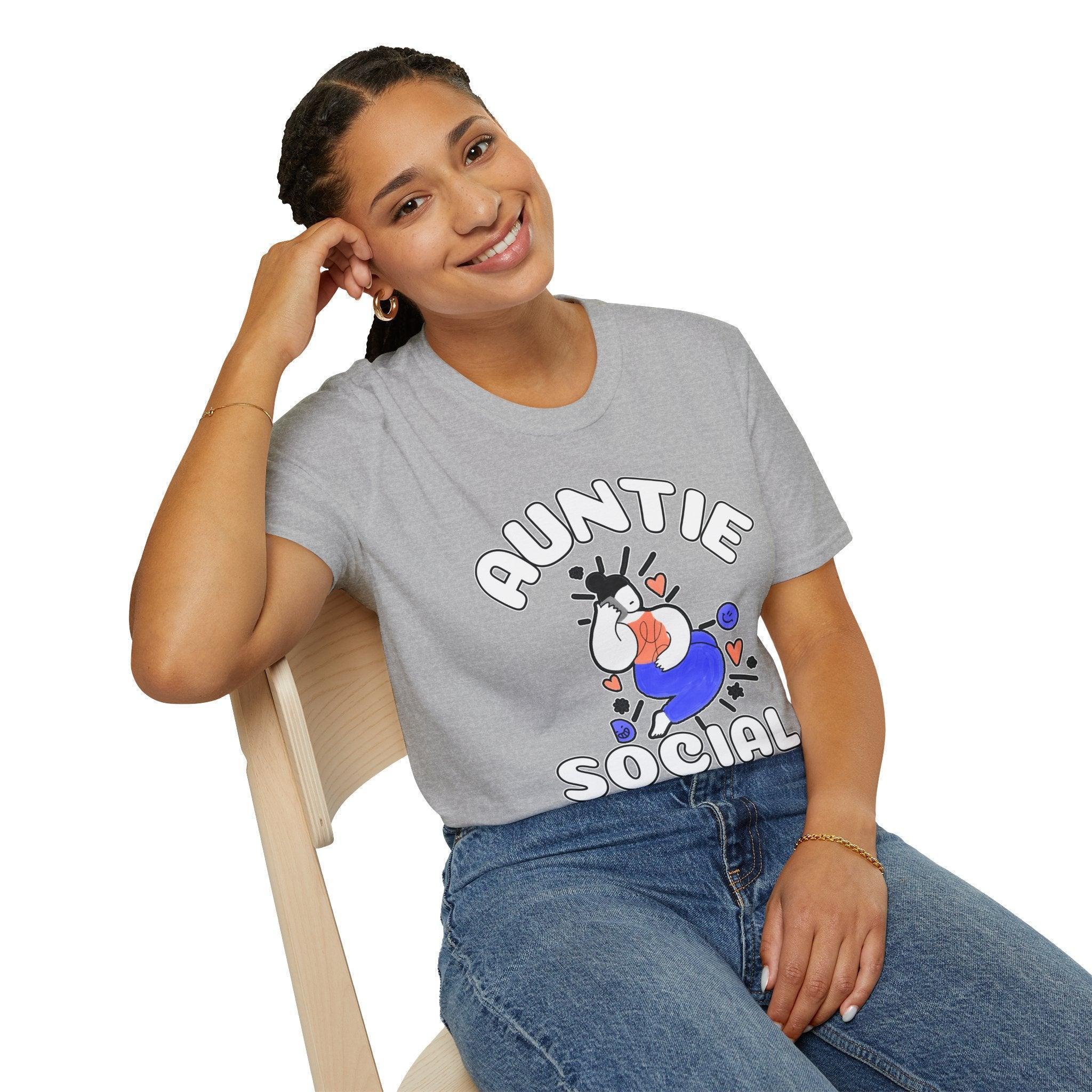 Auntie Social - Softstyle T-Shirt - Witty Twisters Fashions