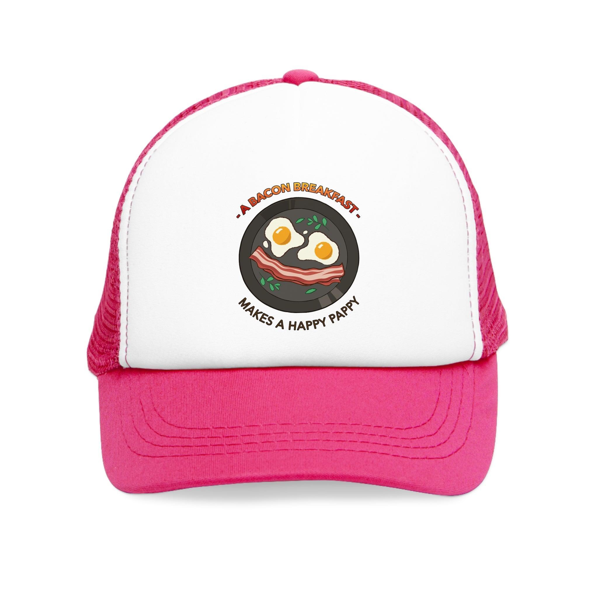 A bacon breakfast makes a happy pappy - Mesh Trucker Hat - Witty Twisters Fashions