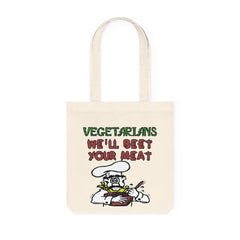 Vegetarians We'll Beet Your Meat - Woven Tote Bag - Witty Twisters Fashions