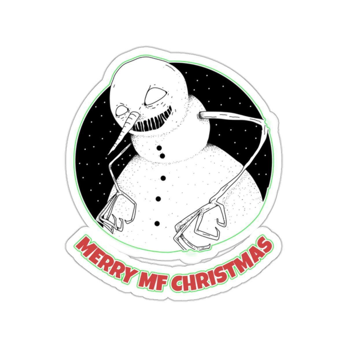 Merry MF Christmas - Kiss-Cut Stickers - Witty Twisters Fashions