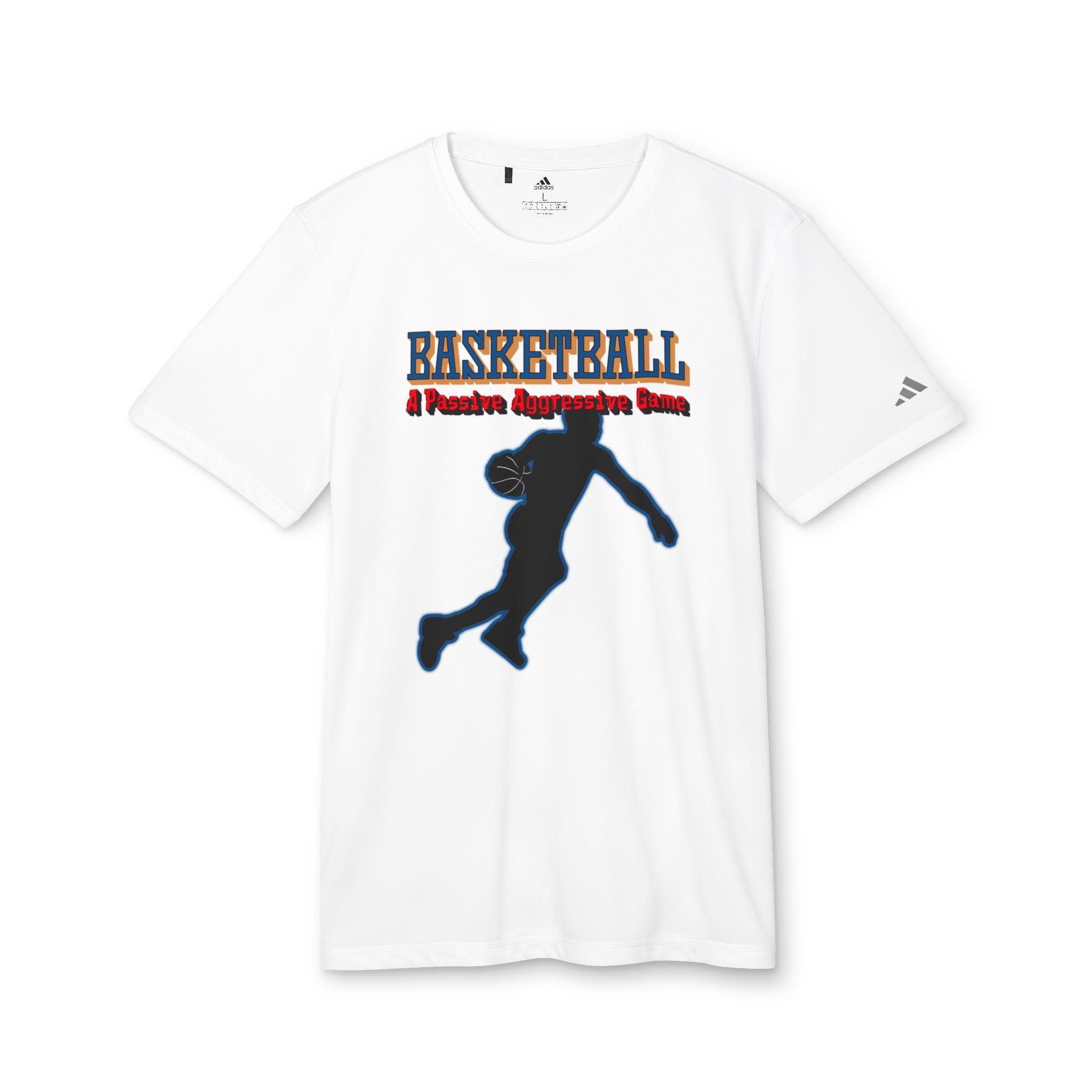 Basketball A Passive Aggressive Game - adidas® Unisex Sport T-shirt - Witty Twisters Fashions