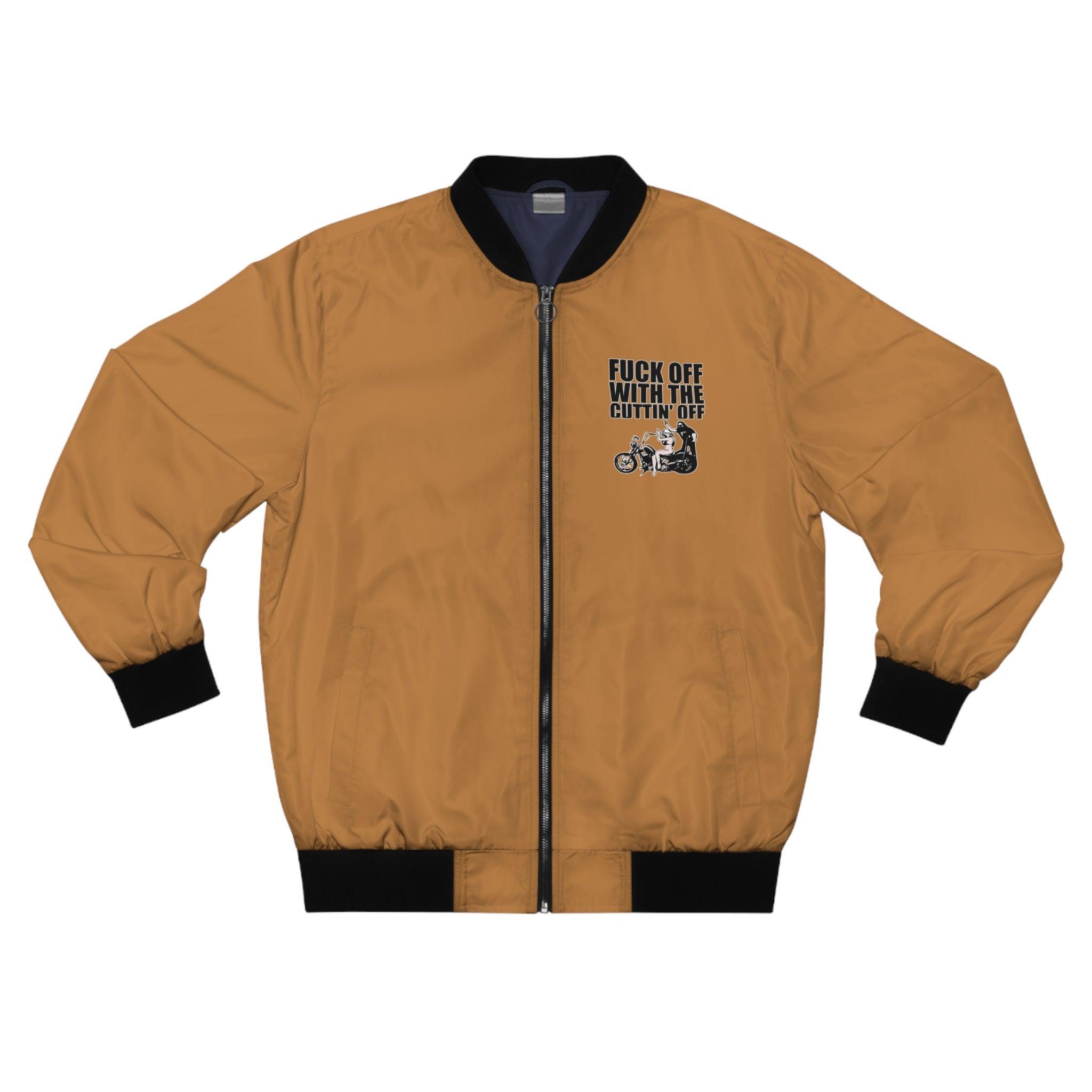 Fuck off with the cuttin' off - Men's Bomber Jacket - Witty Twisters Fashions