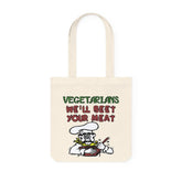 Vegetarians We'll Beet Your Meat - Woven Tote Bag - Witty Twisters Fashions