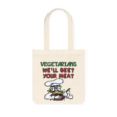 Vegetarians We'll Beet Your Meat - Woven Tote Bag - Witty Twisters Fashions