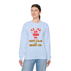 Keep Calm and Merry On - Sweatshirt - Witty Twisters Fashions