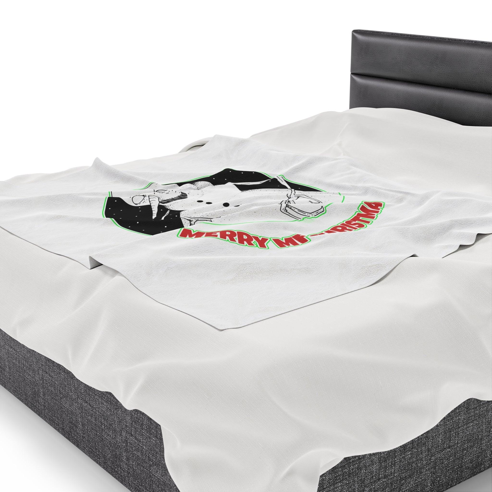 Merry MF Christmas - Velveteen Plush Blanket - Witty Twisters Fashions