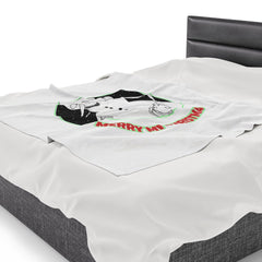 Merry MF Christmas - Velveteen Plush Blanket - Witty Twisters Fashions