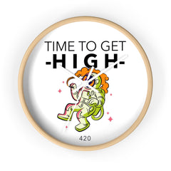 Time To Get High 420 - Wall Clock - Witty Twisters Fashions