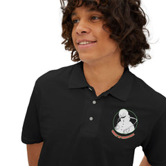Merry MF Christmas - Men's Piqué Polo Shirt - Witty Twisters Fashions