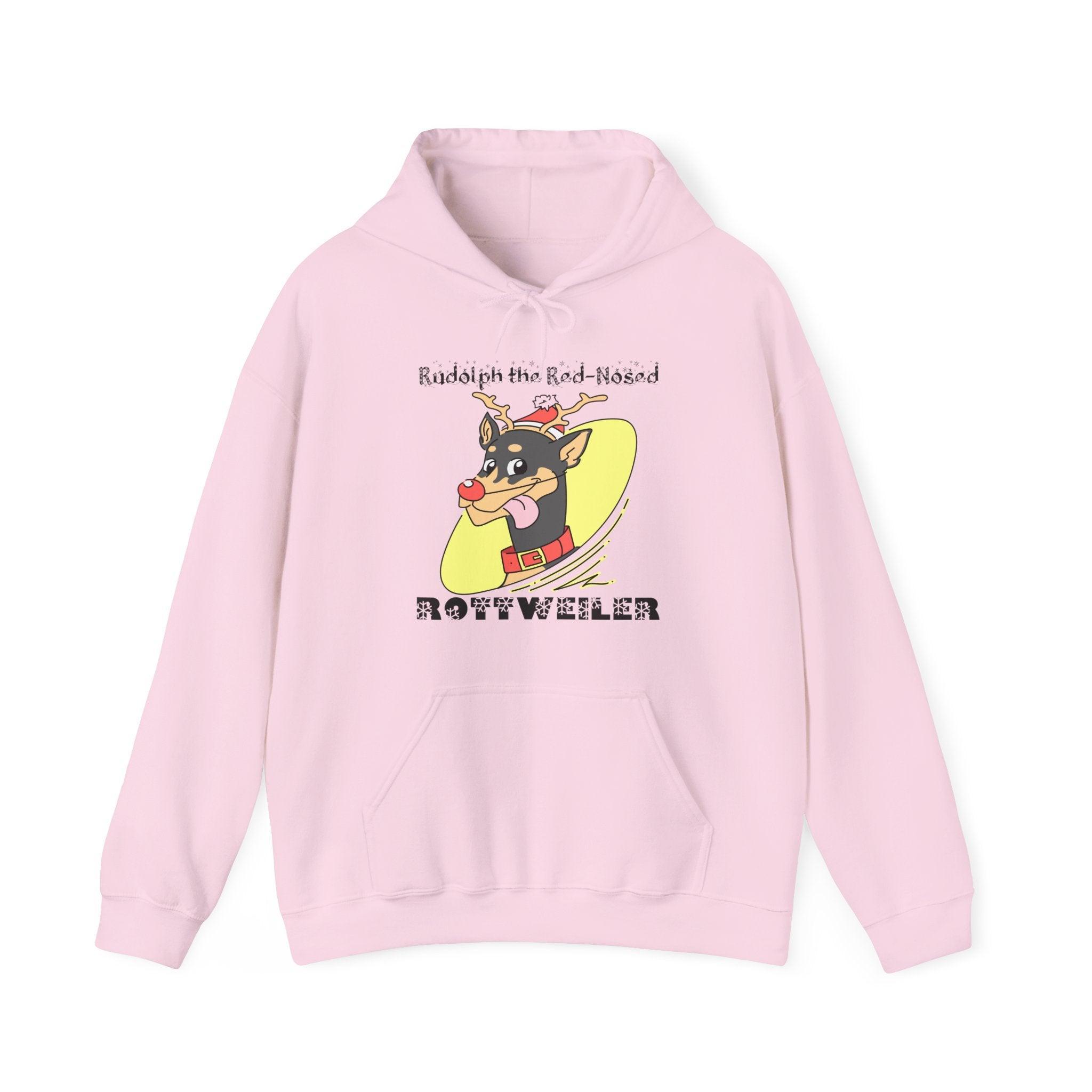 Rudolph The Red-Nosed Rottweiler - Hoodie - Witty Twisters Fashions