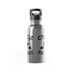 Cycle Pathic - Stainless Steel Water Bottle With Straw, 20oz - Witty Twisters Fashions