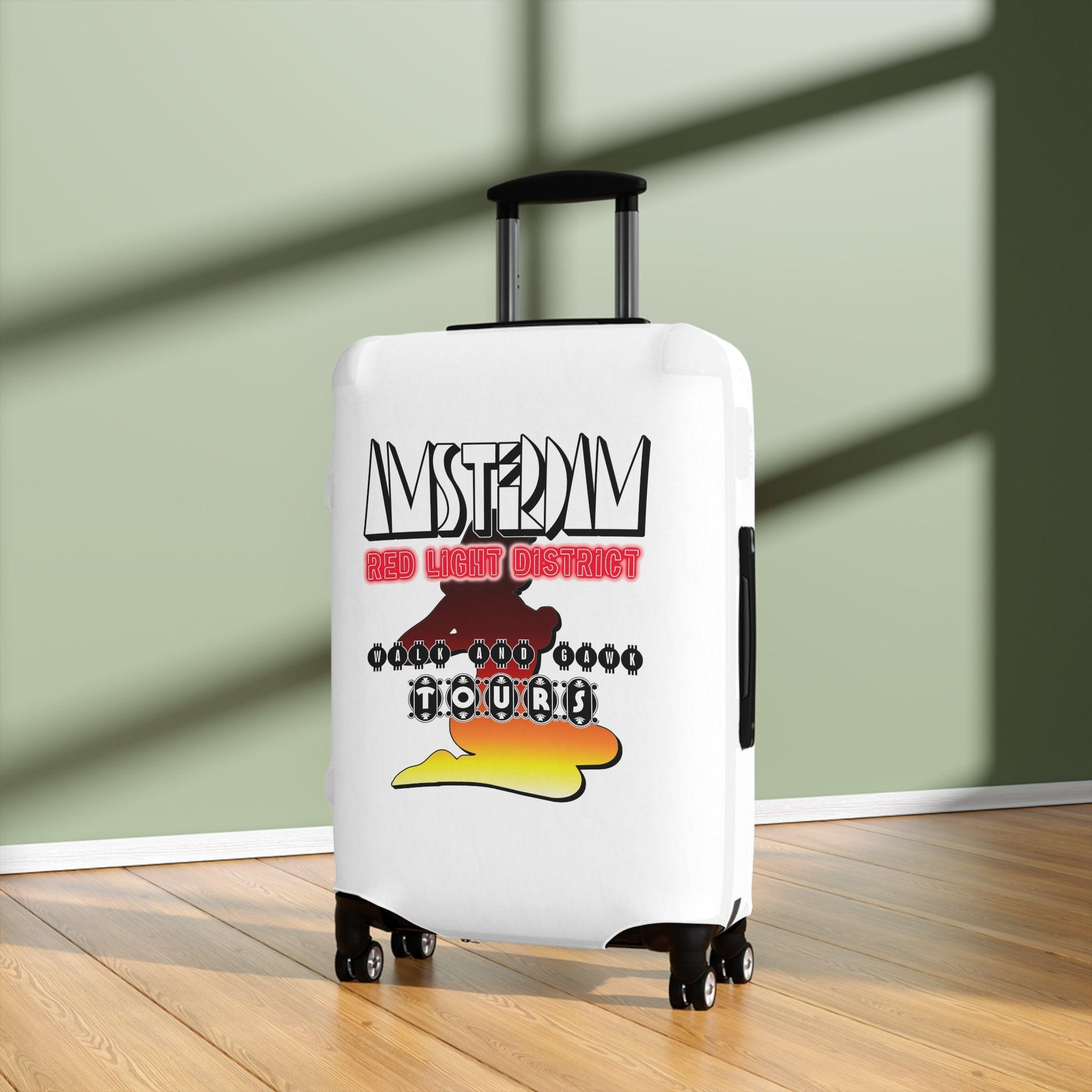 Amsterdam Red Light District Walk And Gawk Tours - Luggage Cover - Witty Twisters Fashions