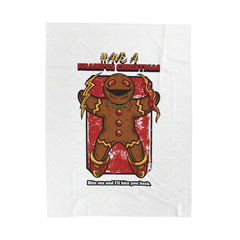 Have a Krampus Christmas Bite me and I'll bite you back. - Velveteen Plush Blanket - Witty Twisters Fashions