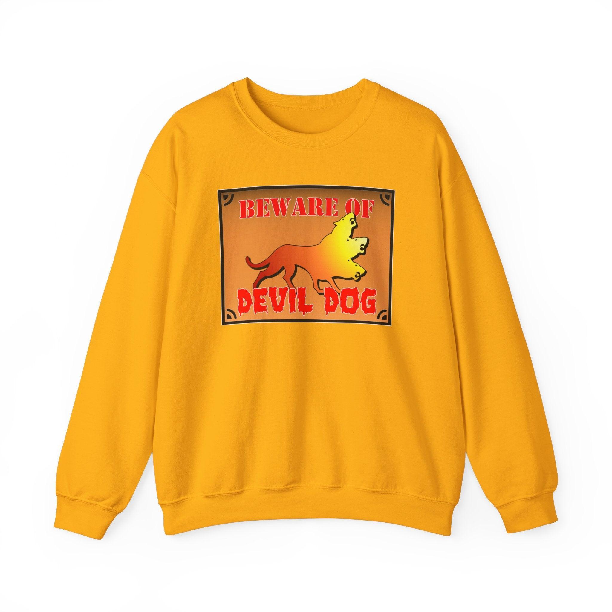 Beware of Devil Dog Sign - Sweatshirt - Witty Twisters Fashions