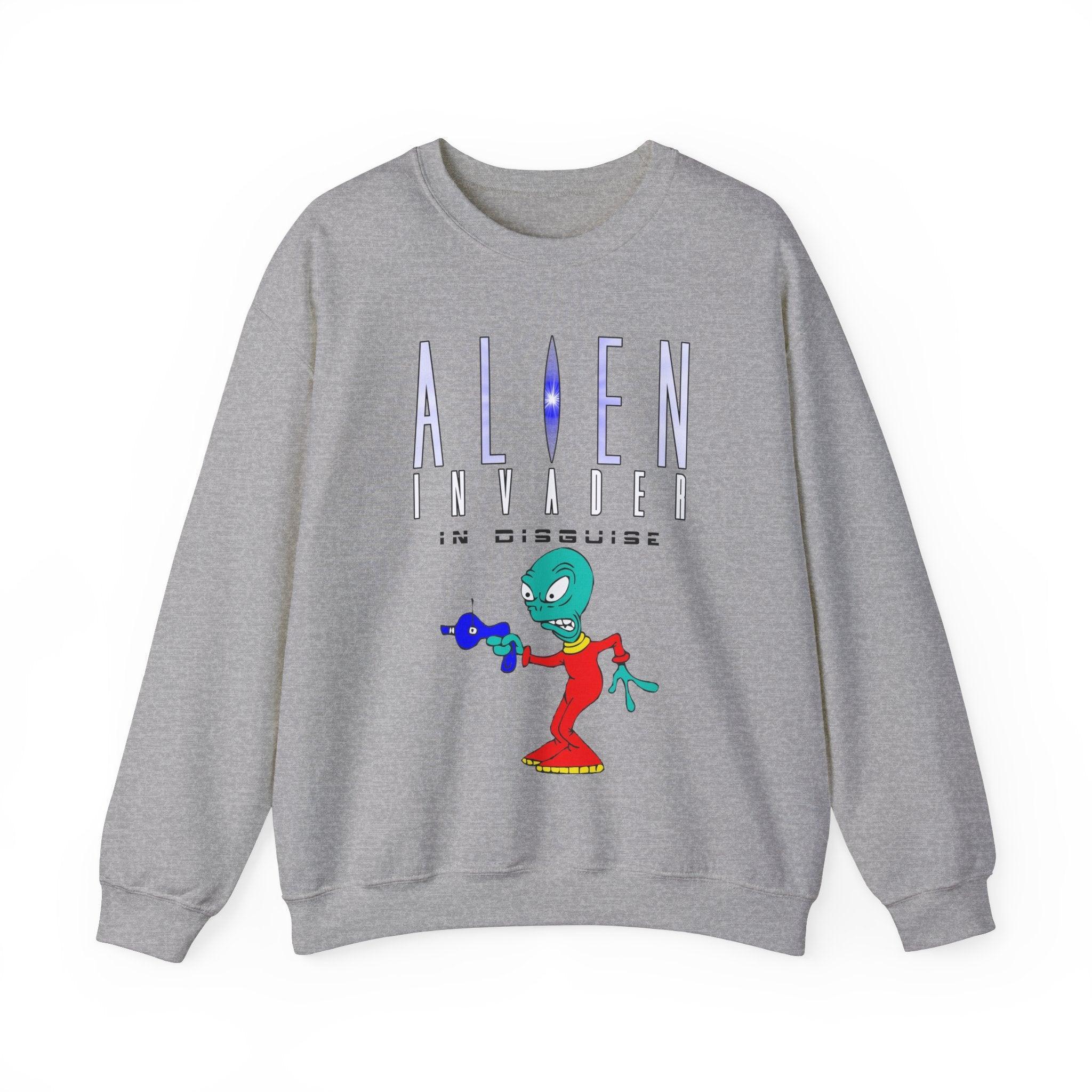 Alien Invader In Disguise - Sweatshirt - Witty Twisters Fashions