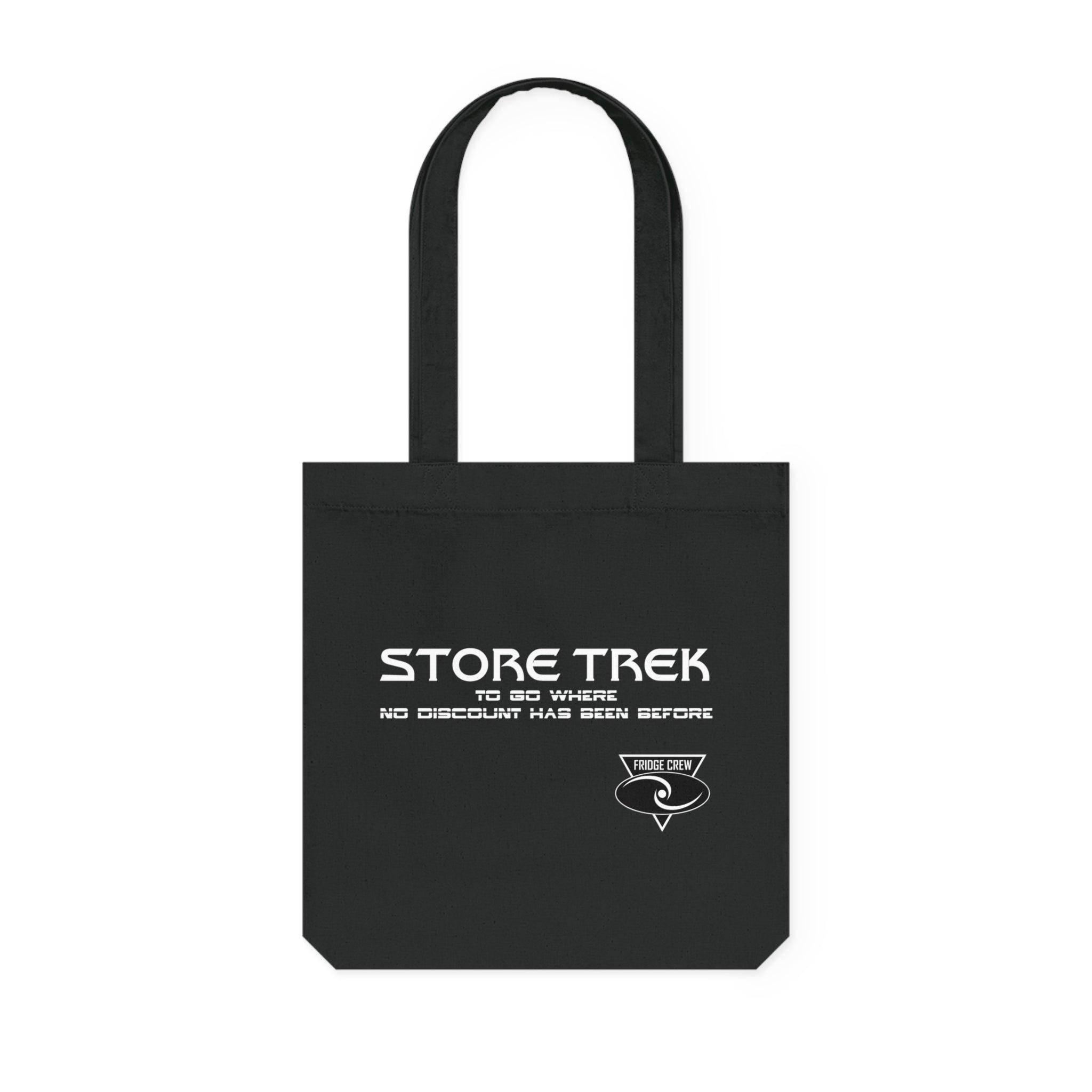 Store Trek To Go Where No Discount Has Been Before Fridge Crew - Woven Tote Bag - Witty Twisters Fashions