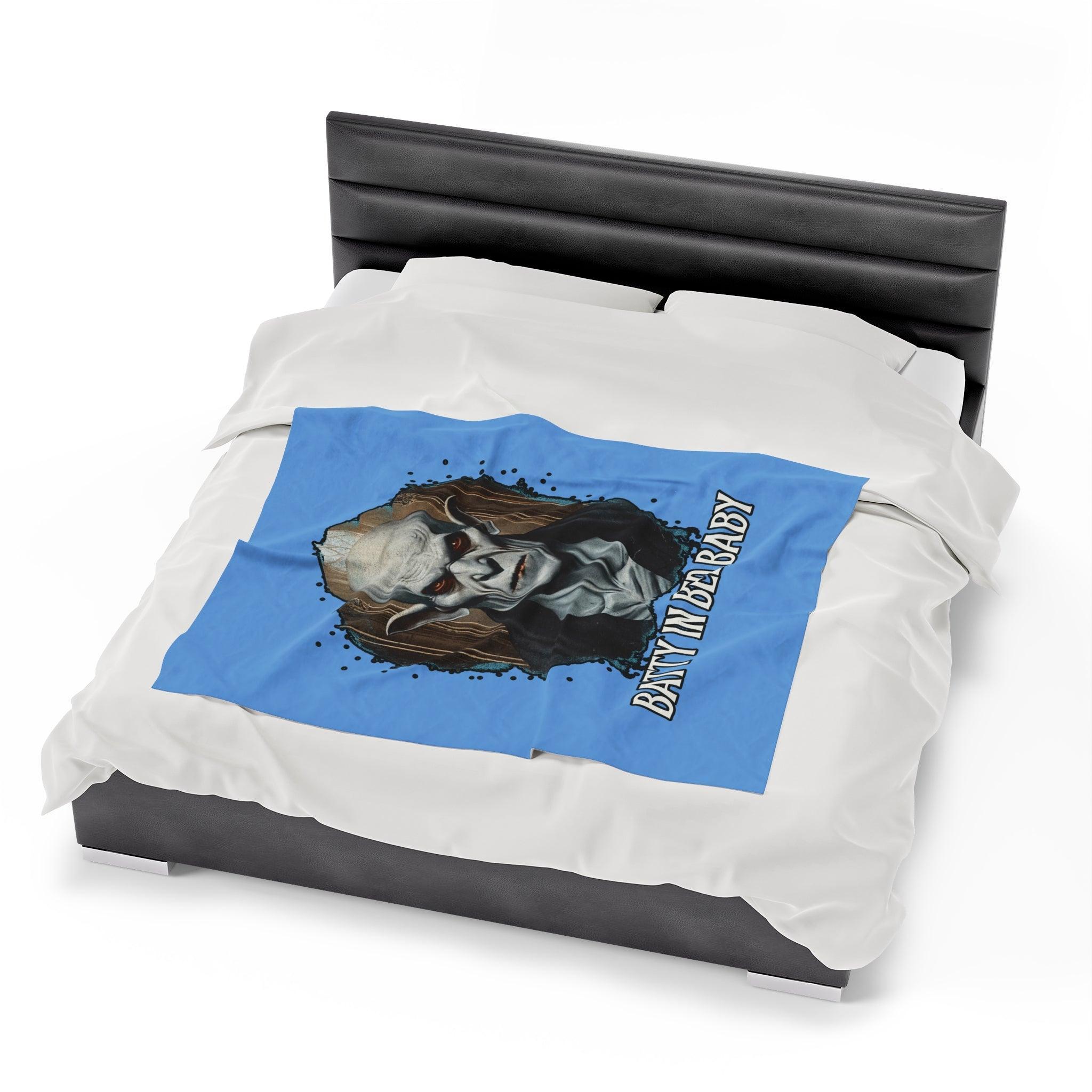 Batty In Bed Baby - Velveteen Plush Blanket - Witty Twisters Fashions