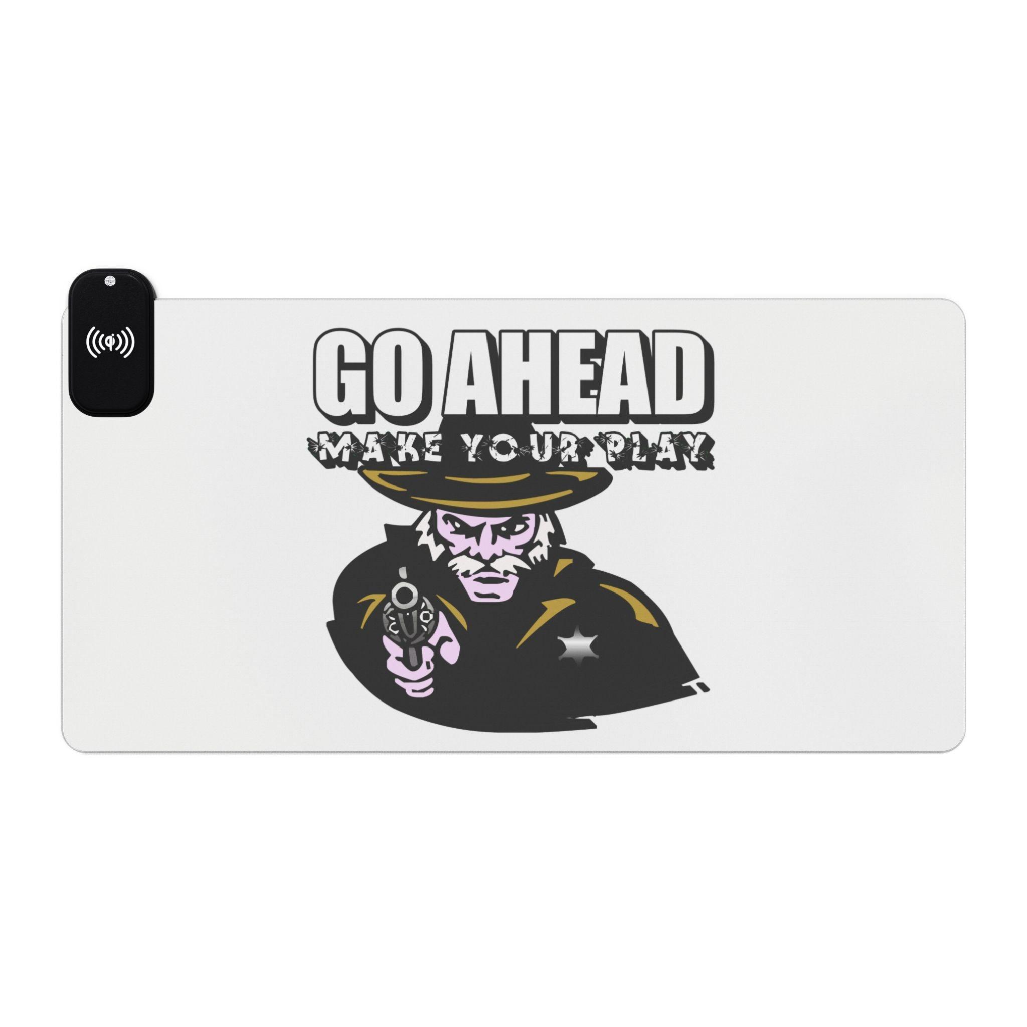 Go Ahead Make Your Play - LED Gaming Mouse Pad with wireless charging - Witty Twisters Fashions