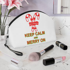 Keep Calm and Merry On - Women’s Makeup Bag or Purse - Witty Twisters Fashions