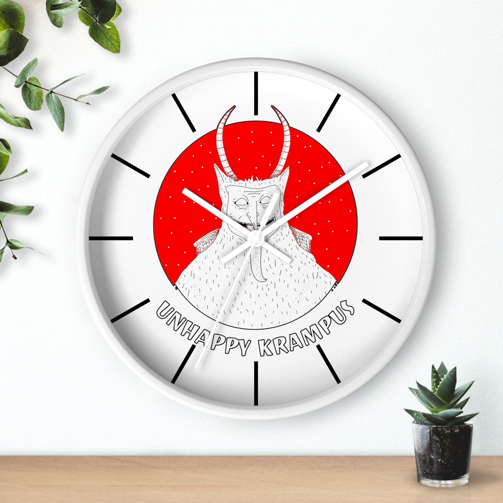 Unhappy Krampus - Wall Clock - Witty Twisters Fashions