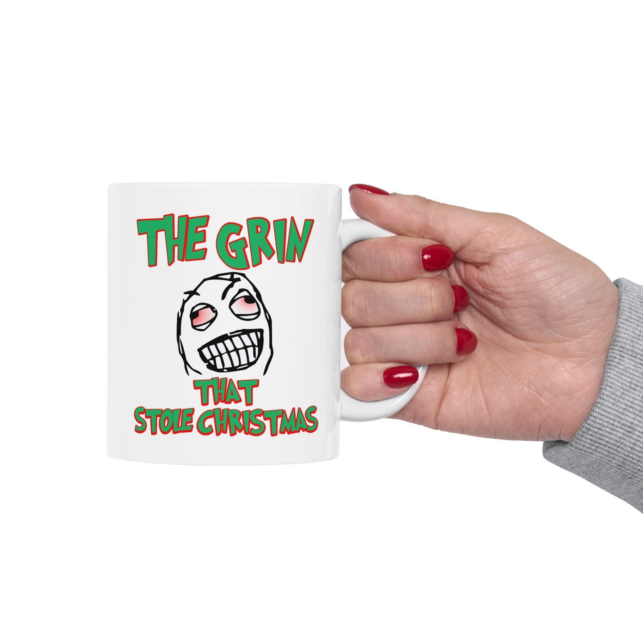 The Grin That Stole Christmas - Ceramic Coffee Mug 11oz, 15oz - Witty Twisters Fashions