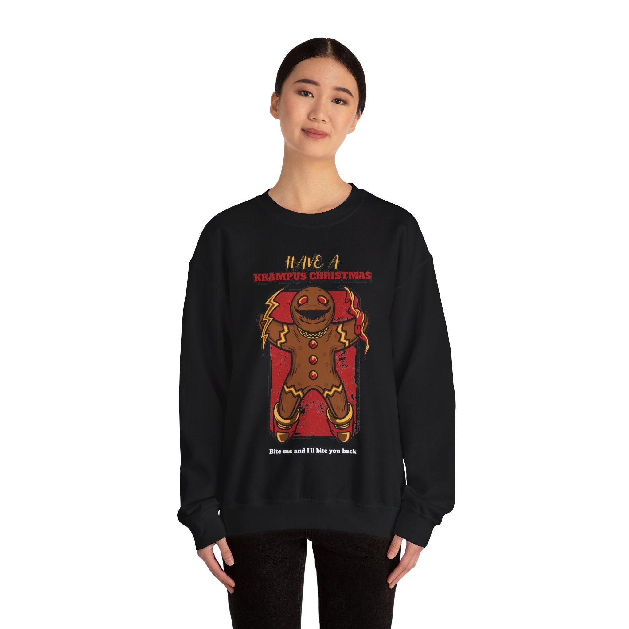Have a Krampus Christmas Bite me and I'll bite you back. - Sweatshirt - Witty Twisters Fashions