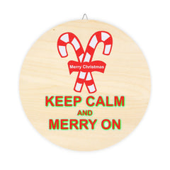 Keep Calm and Merry On - Wood Sign - Witty Twisters Fashions