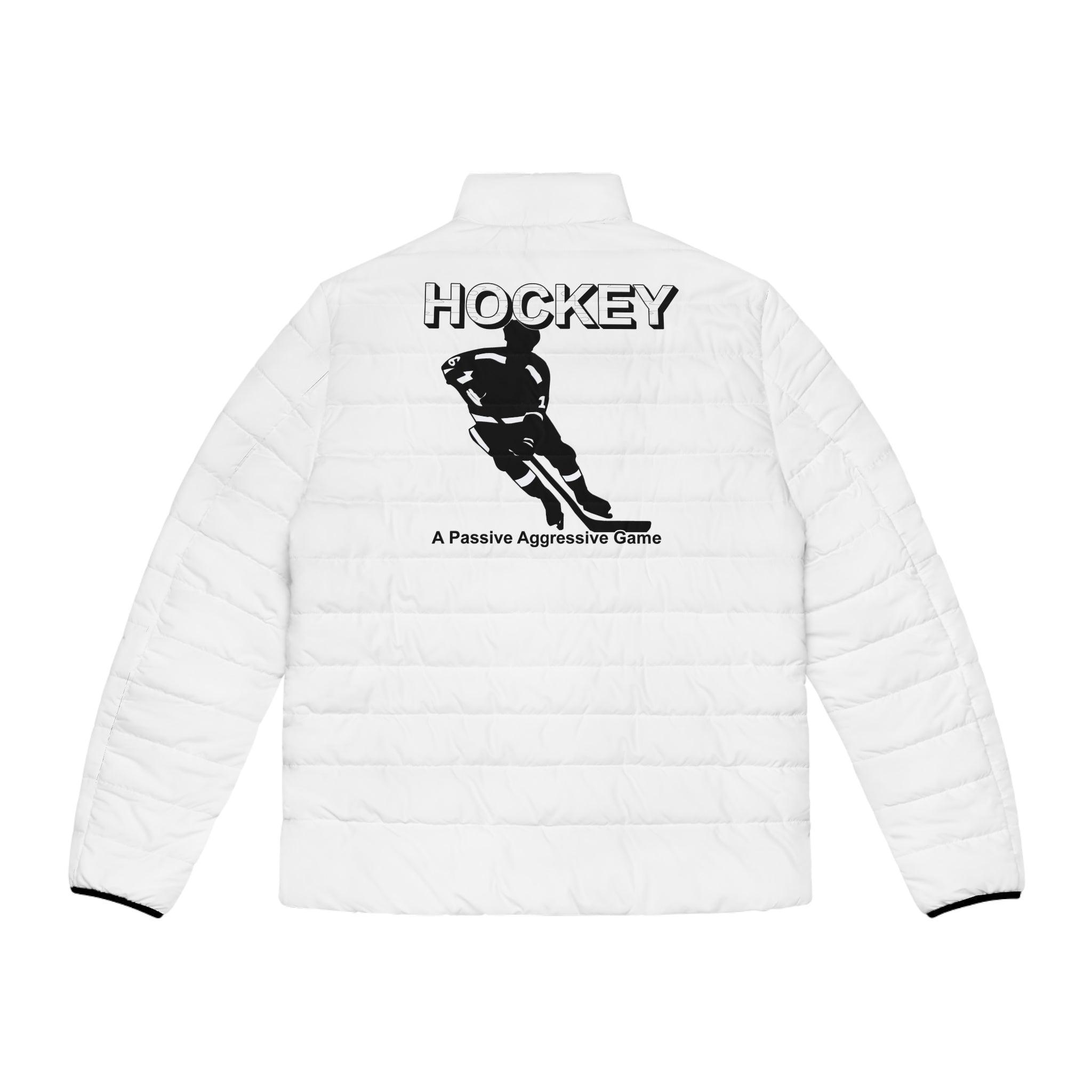 Hockey A Passive Aggressive Game - Men's Puffer Jacket - Witty Twisters Fashions
