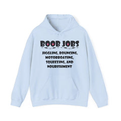Boob Jobs Jiggling, Bouncing, Motorboating, Squeezing, and Nourishment - Hoodie - Witty Twisters Fashions
