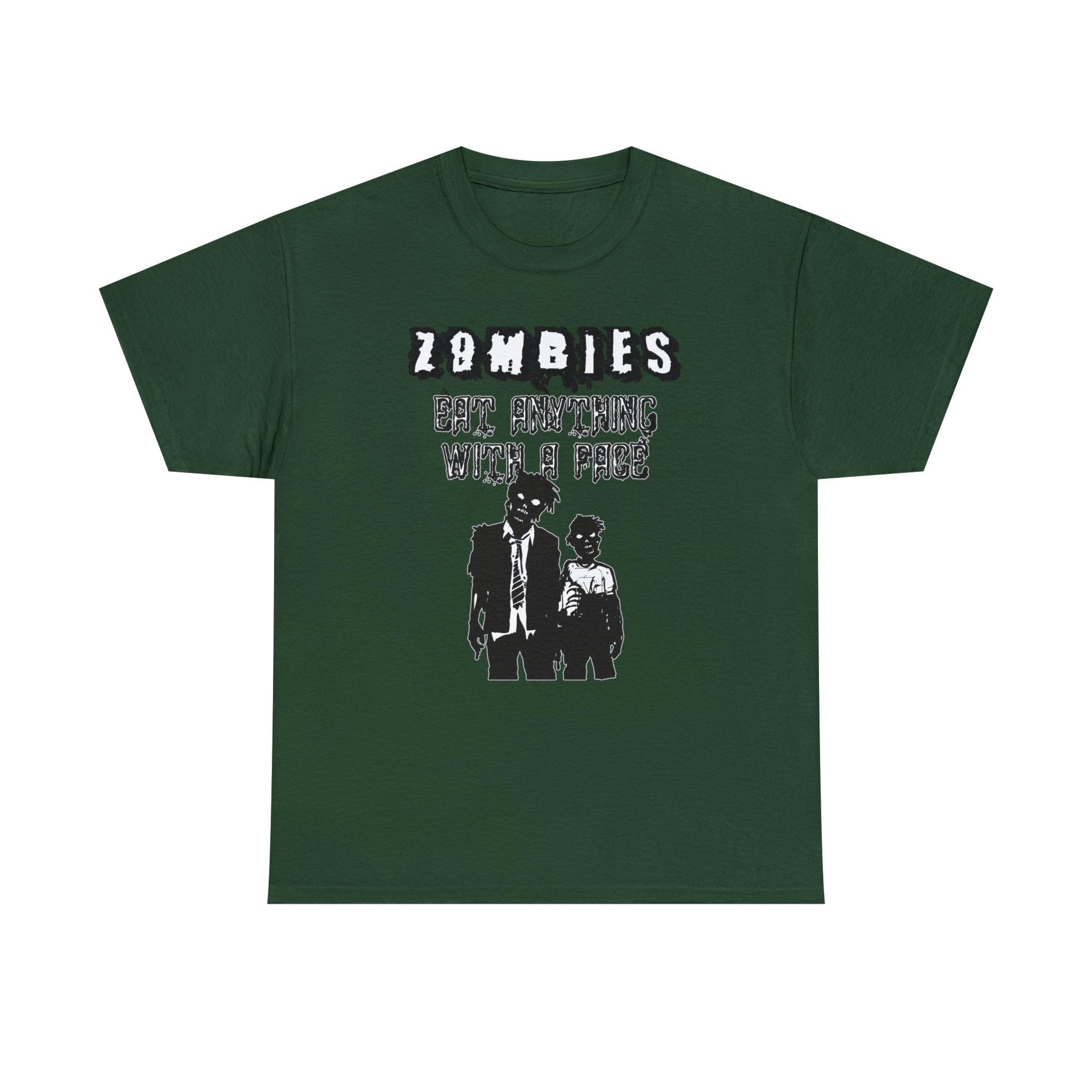 Zombies Eat Anything With A Face - T-Shirt - Witty Twisters Fashions