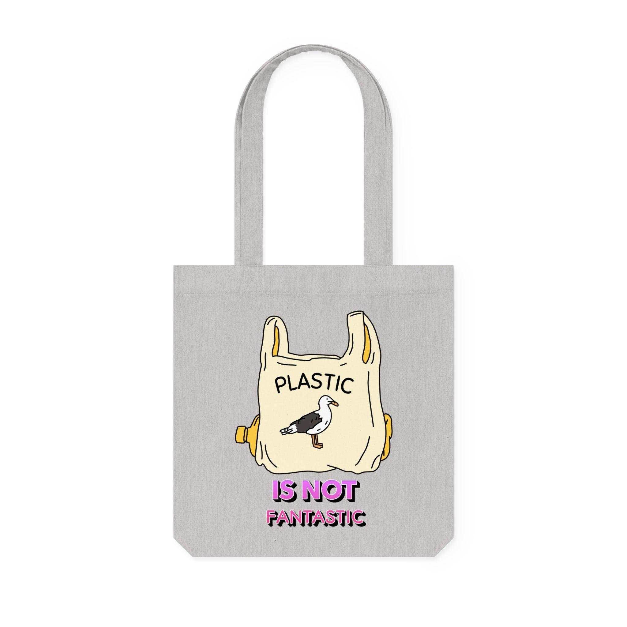 Plastic is not fantastic - Woven Tote Bag - Witty Twisters Fashions